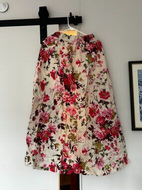 Abercrombie pink floral maxi skirt